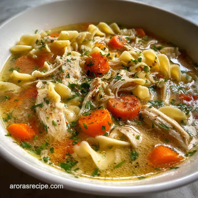 Satisfying Crockpot Chicken Noodle Soup