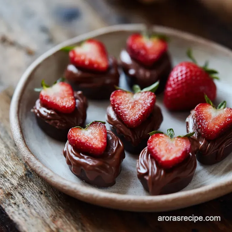 Nutella Strawberry Valentines Dessert with Puff Pastry