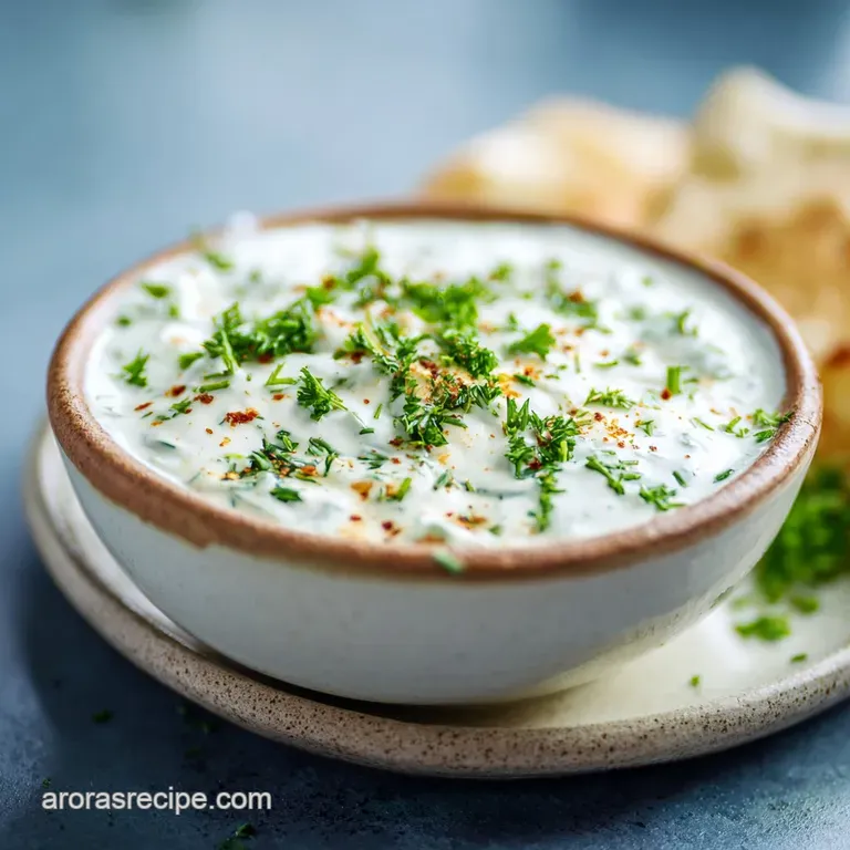 Elegant ranch dip in a glass bowl, garnished with fresh dill, alongside a colorful array of crudit&eacute;s on a wooden board.