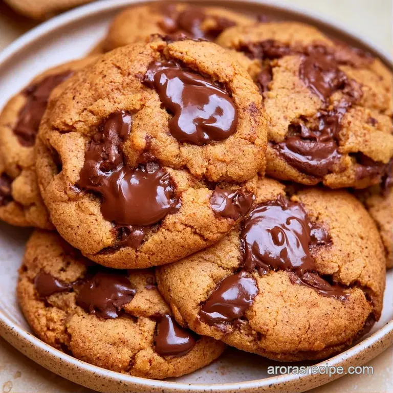 A stack of golden-brown cookies on a white marble plate, accented by a dusting of sea salt and a linen napkin.