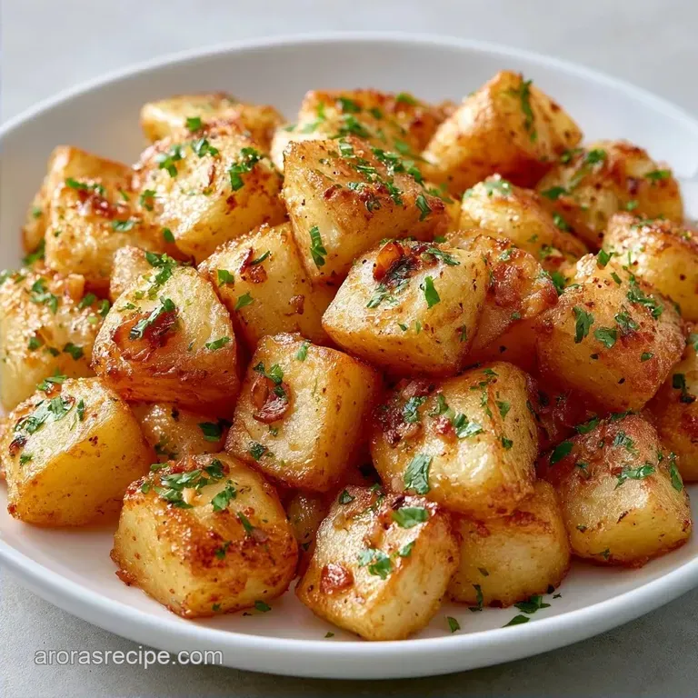 Garlic and Herb Potatoes: Golden Crust