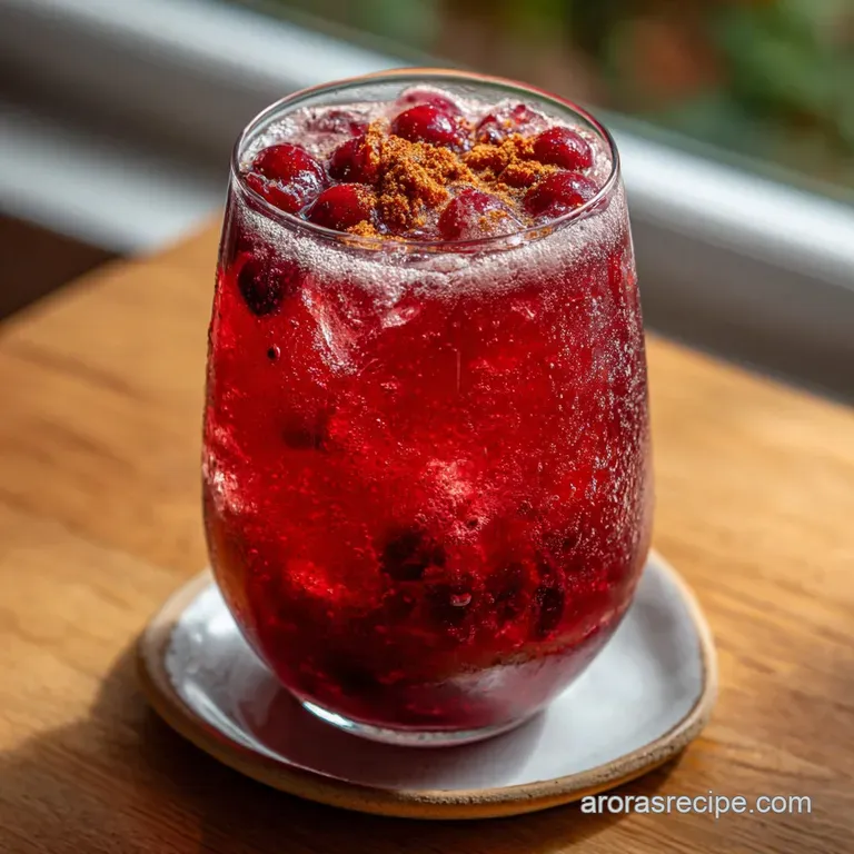 Christmas Cocktails: Fireside Cranberry Gin Sparkler presentation
