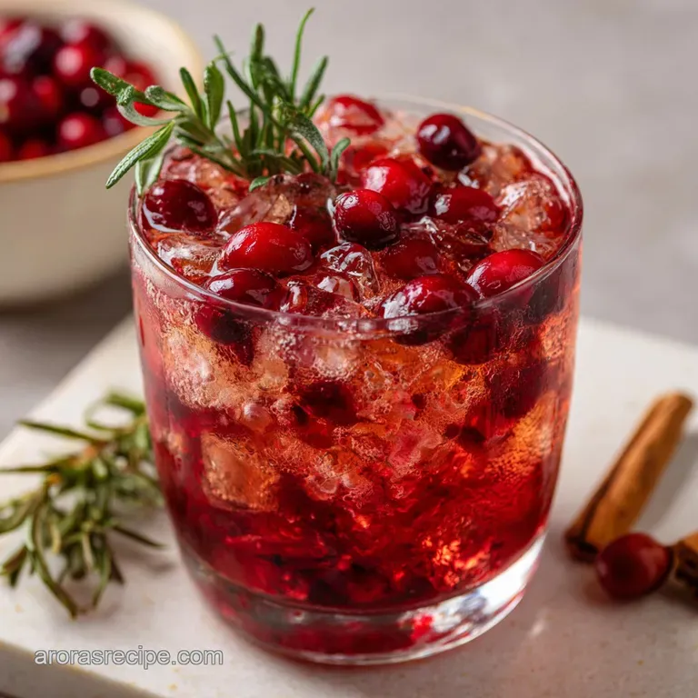 Christmas Cocktails: Fireside Cranberry Gin Sparkler