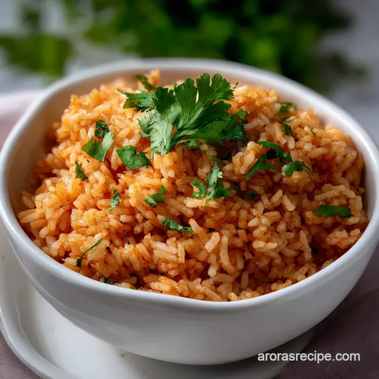 Homemade Mexican Rice: Fluffy Arroz Rojo Recipe presentation