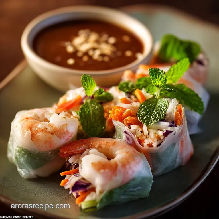 Vietnamese Sunshine Rolls Prawn Herb Summer Rolls
