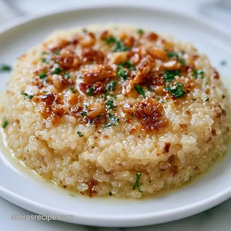 Golden-hued fluffy grains served in a modern bowl, topped with vibrant green parsley and a fresh lemon wedge.