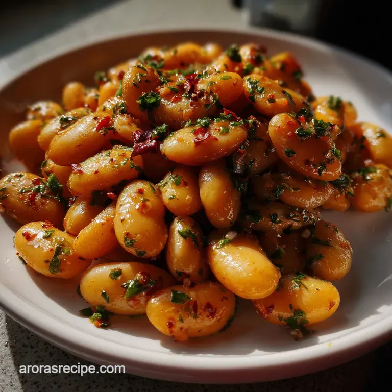 Vibrant yellow beans, glistening with butter, arranged artfully on a white plate. Hints of garlic and a tender, crisp text...