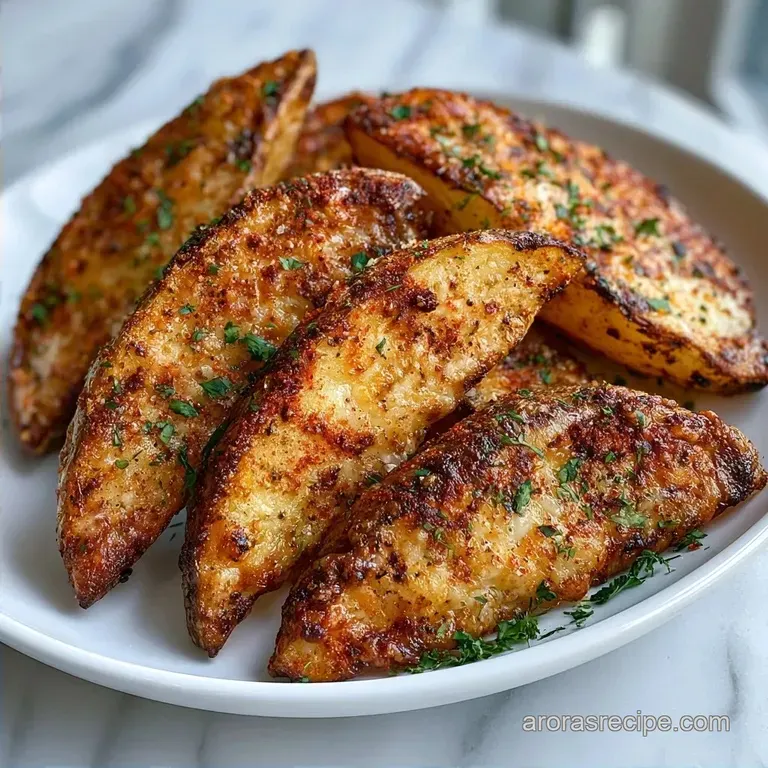 Garlic Parmesan Wedges: Crispy and Golden