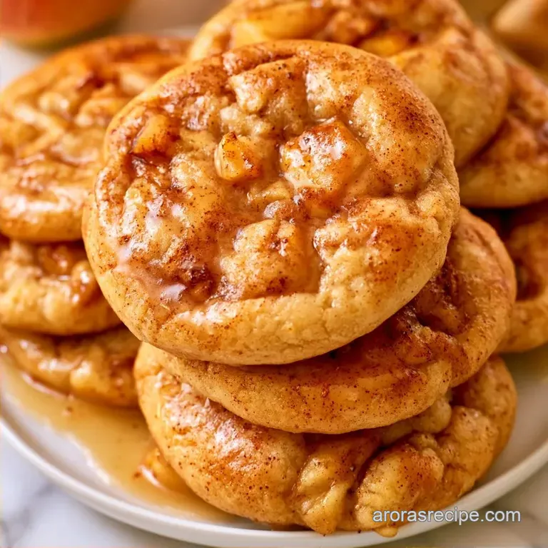 Glazed Apple Cookies with Cinnamon Glaze