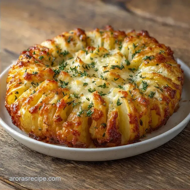 Cheesy Hasselback Potato Gratin: Garlic and Gruy&egrave;re