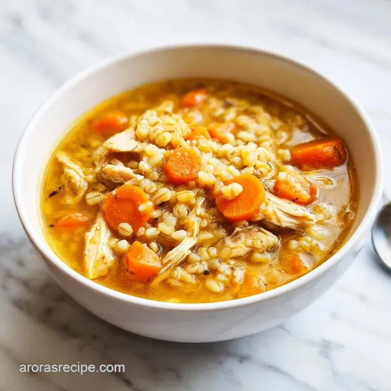 A rustic ceramic bowl of steaming soup topped with fresh parsley, served beside a slice of crusty sourdough bread.