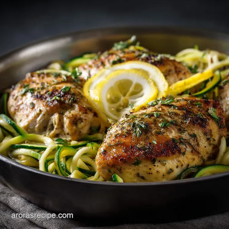 Herbed Lemon Garlic Chicken with Zucchini Noodles: The Ultimate Weeknight Dinner