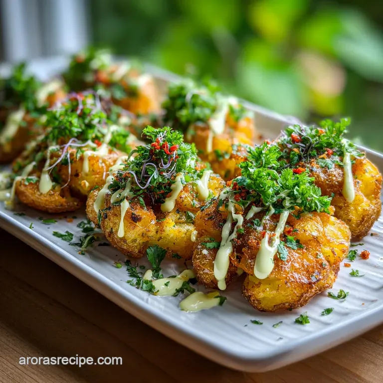Honey Mustard Crispy Smashed Potato Salad