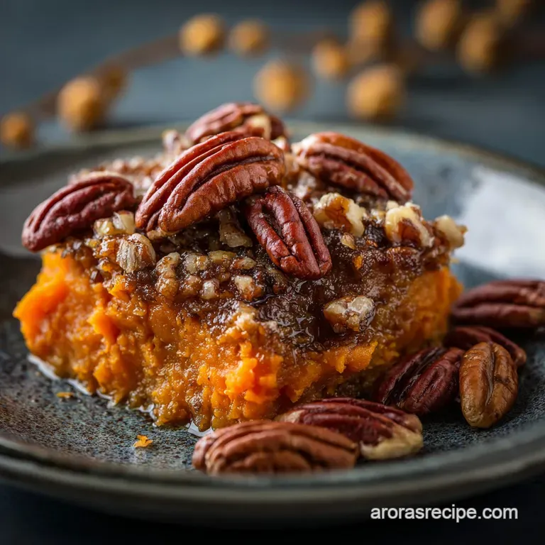 The Ultimate Keto Sweet Potato Casserole with Golden Pecan Crunch
