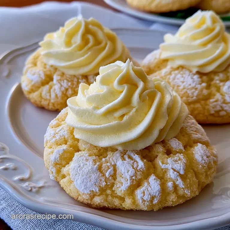 Lemon Crinkle Cookies with Lemon Frosting: Soft and Zesty