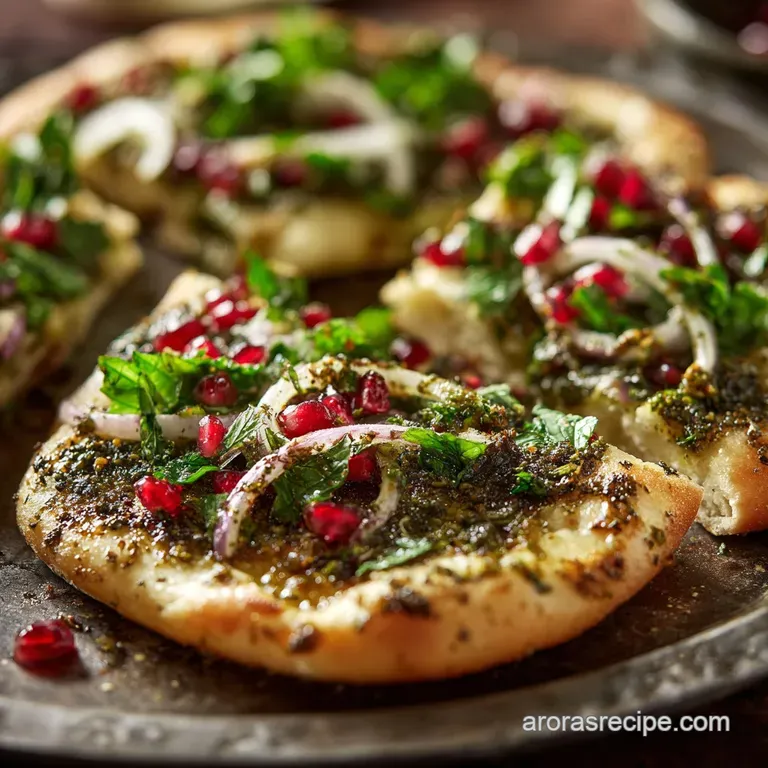 Manakish Zaatar: Authentic Middle Eastern Comfort Flatbread Recipe presentation