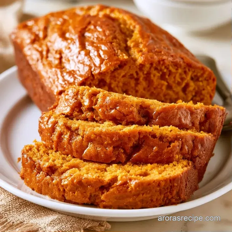 A thick slice of warm orange spiced cake topped with melting butter on a white ceramic plate with a linen napkin.