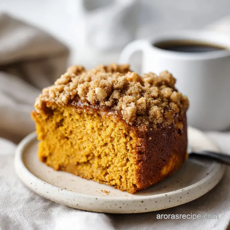 Moist Pumpkin Coffee Cake with Streusel Topping