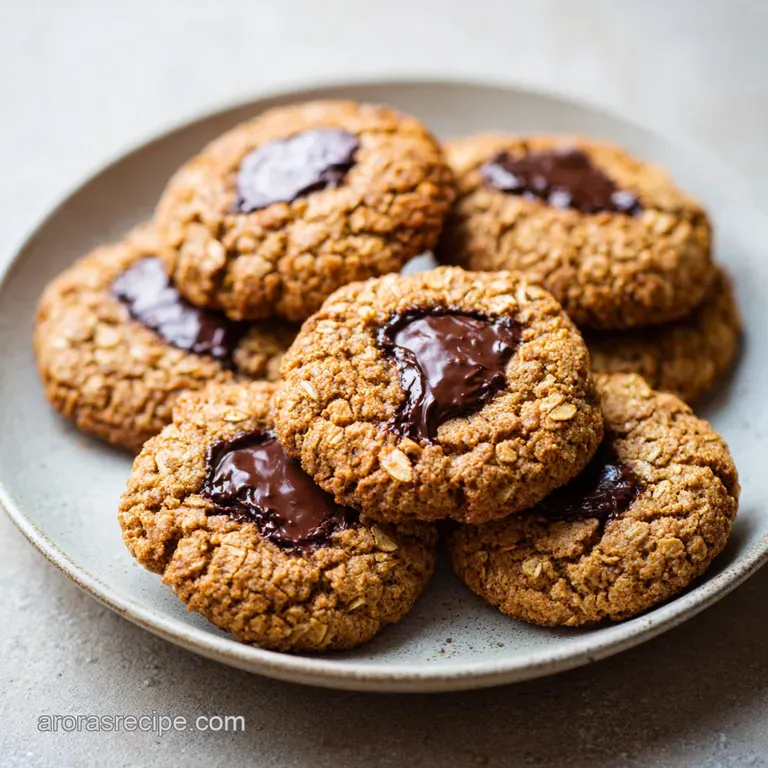 A stack of soft, textured brown cookies on a white ceramic plate beside a tall glass of cold, creamy milk.