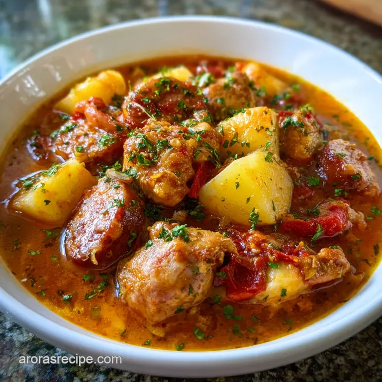 Chicken and Sausage Stew: Rich Spanish One-Pot Meal