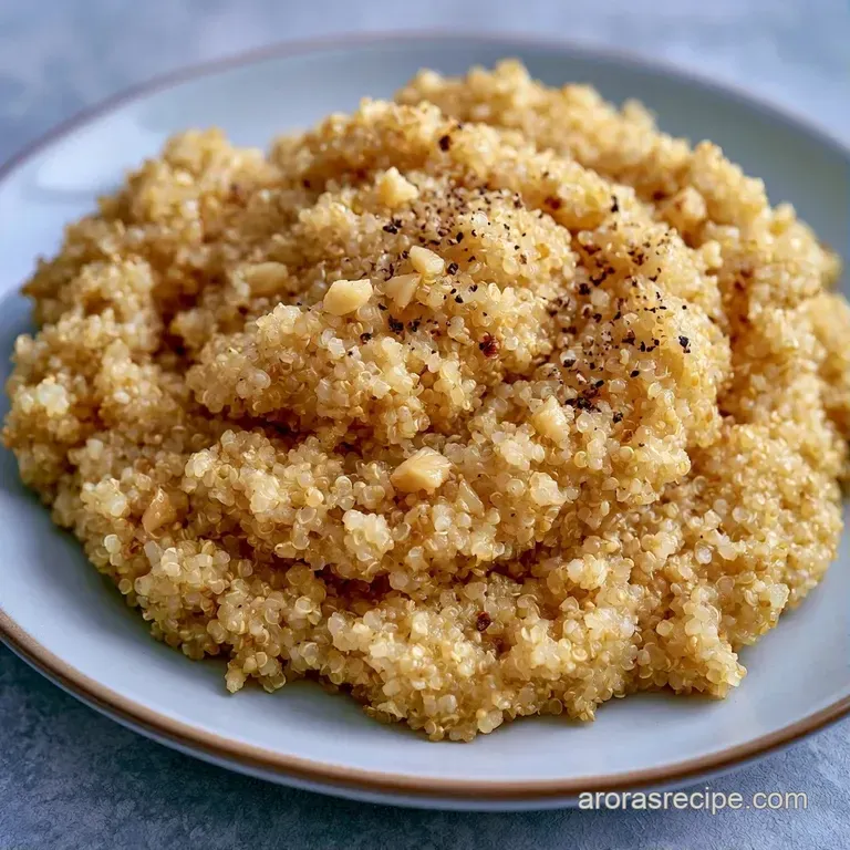 A neat mound of fluffy ivory grains garnished with a sprig of fresh parsley on a matte black dinner plate.