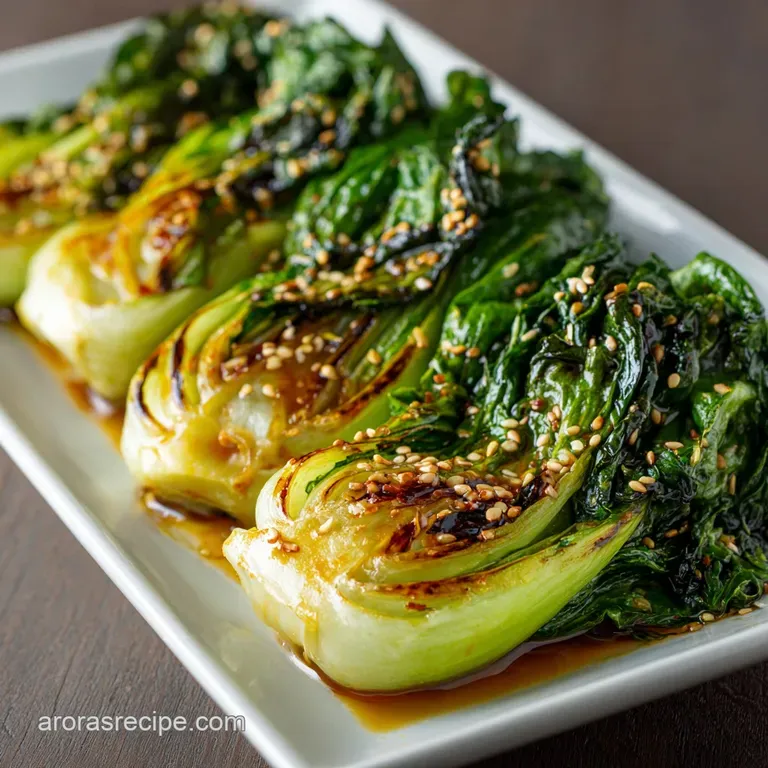 The King of Sides Perfectly Roasted Bok Choy with Umami Garlicsesame Glaze presentation
