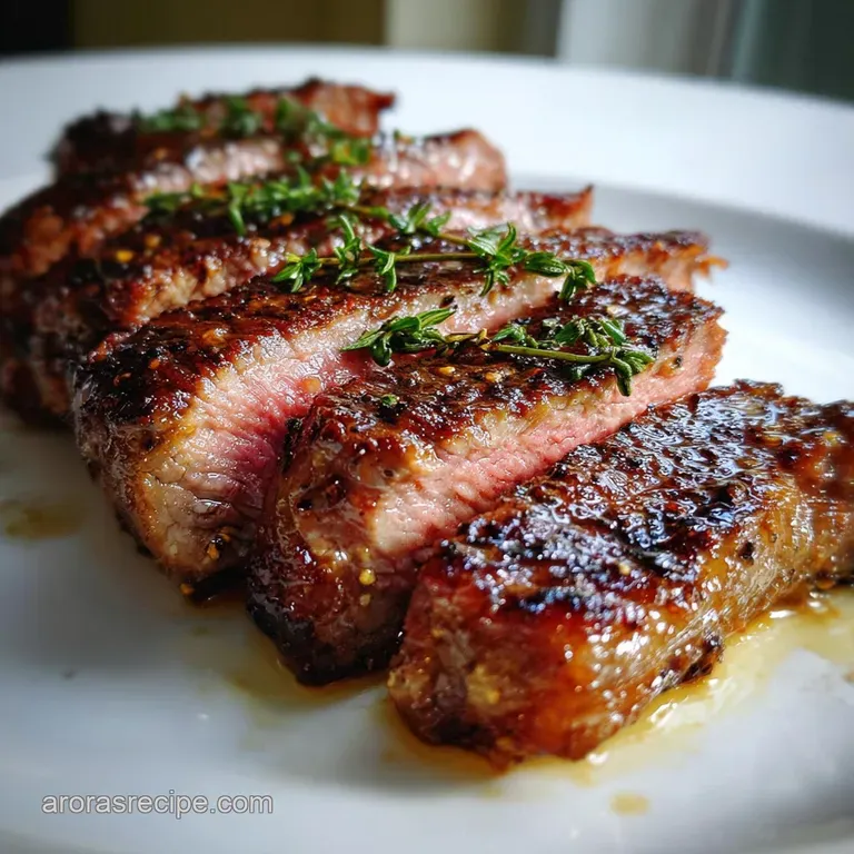 Sirloin Steak: Classic Pan-Seared Perfection presentation