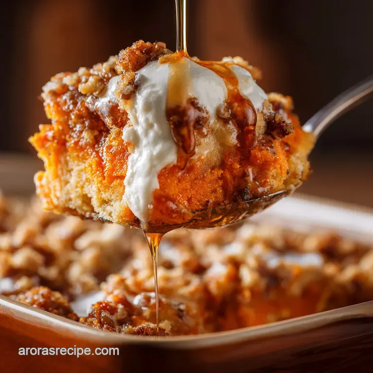 Paula Deen Sweet Potato Casserole: Decadent Recipe with Crispy Pecan Streusel presentation
