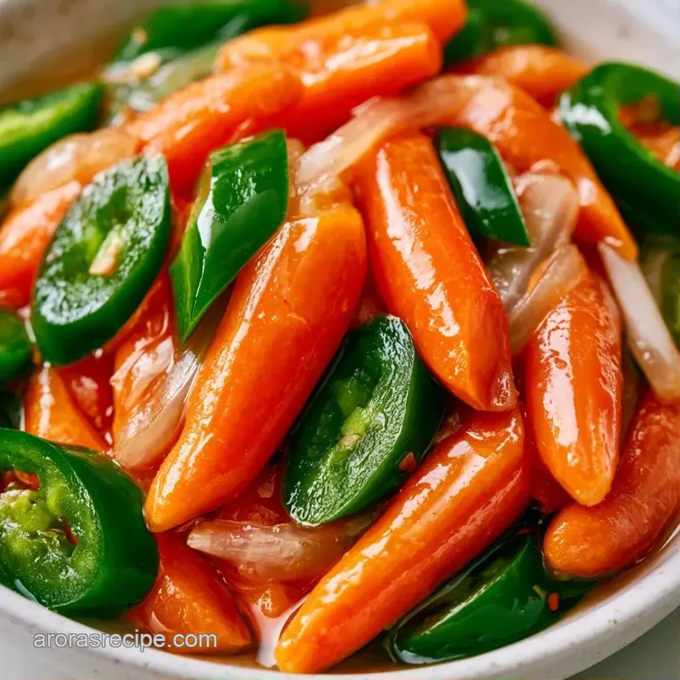 Glass ramekins holding bright orange carrots and green sliced peppers resting on a minimalist wooden platter.