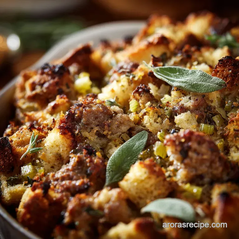 Pioneer Woman Sausage Stuffing Recipe: the Hearty Prairie Sage Stuffing presentation