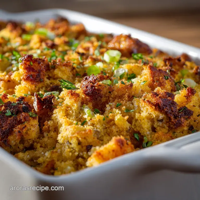 Southern Cornbread Dressing: the Proper Chefs Recipe for the Holidays presentation
