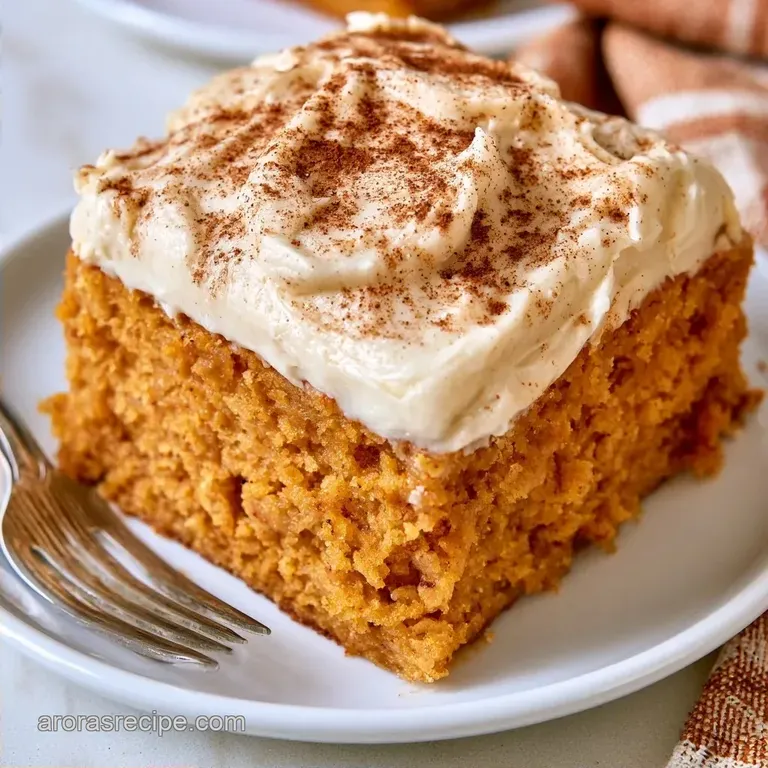 Pumpkin Cake with Cinnamon Cream Cheese Frosting