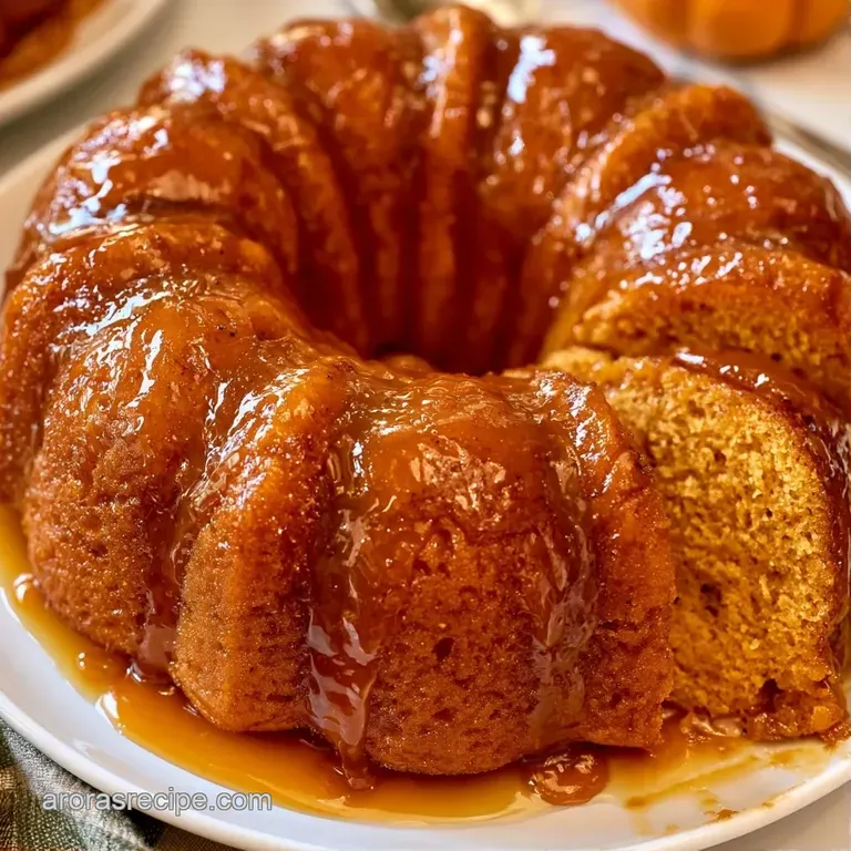 A moist slice of orange-hued cake topped with flowing caramel and a pinch of cinnamon on a minimalist plate.