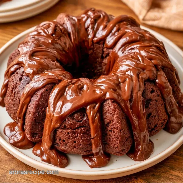 A thick slice of deep brown cake on a white plate, topped with a swirl of cream and a sprinkle of cinnamon.