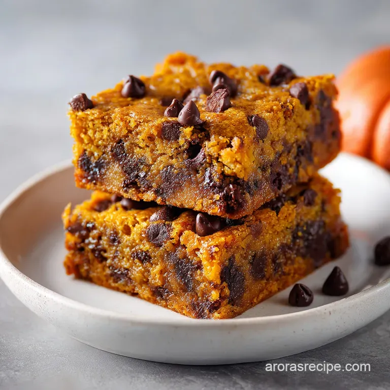 Pumpkin Chocolate Chip Bars: Velvety Texture