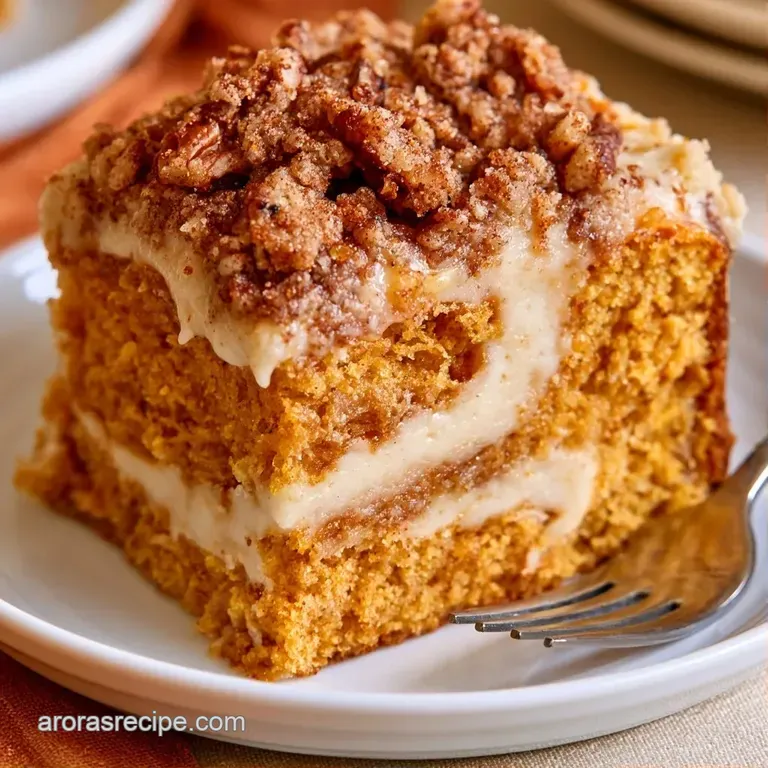 A slice of orange-hued cake with white swirls on a white plate, paired with a cup of steaming black coffee.