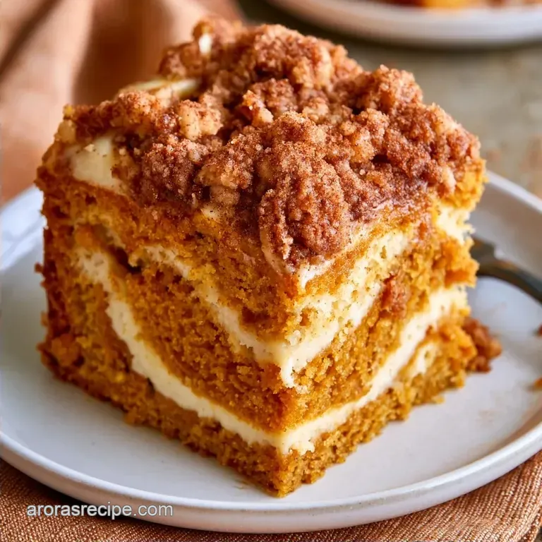 Tender Pumpkin Cream Cheese Coffee Cake