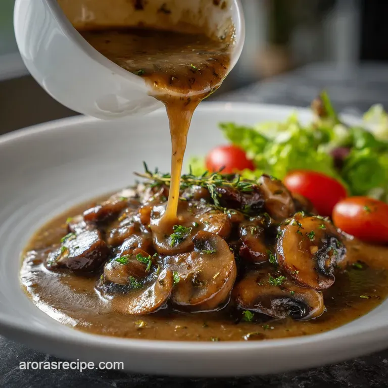Easy Creamy Mushroom Sauce for Steak Quick Mushroo presentation
