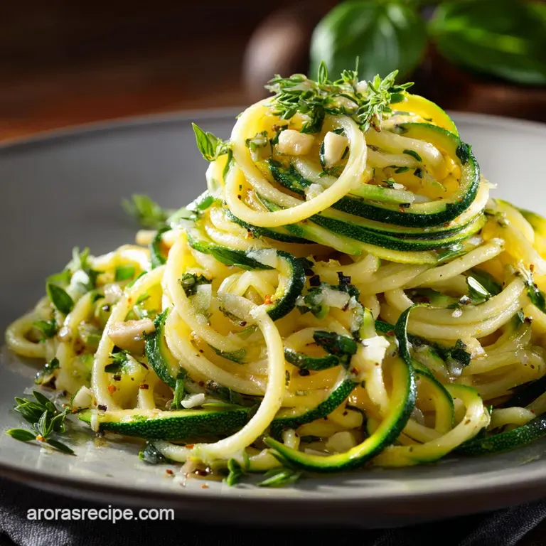 Zucchini Pasta with Garlic and Lemon Your Speedy 25Minute Dinner presentation