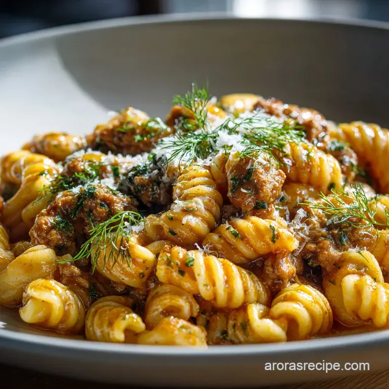 Radiatori Pasta Rhapsody Creamy Italian Sausage Fennel Rag&ugrave;