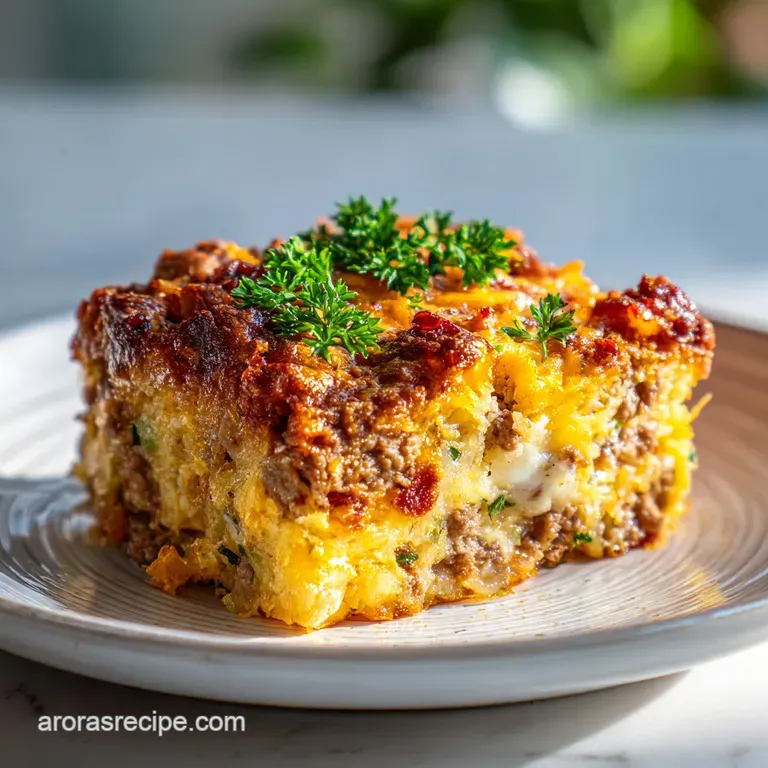 Sausage Hash Brown Casserole: Silky Center