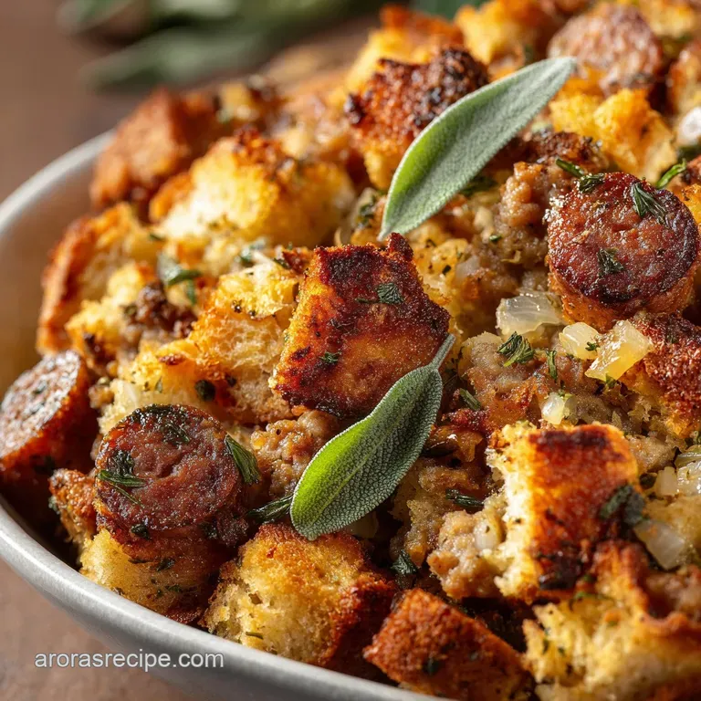Sausage Herb Stuffing: the Butchers Best Sourdough Sage Recipe presentation