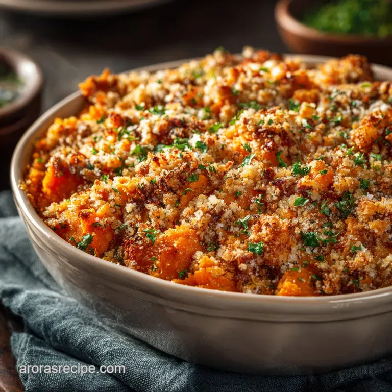 Savory Sweet Potato Casserole: The Sunday Roast Star with Herb Streusel
