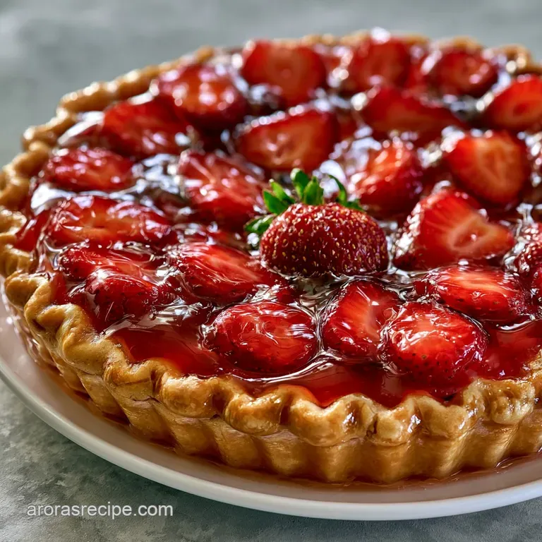 Shoneys Strawberry Pie: Velvety Glaze