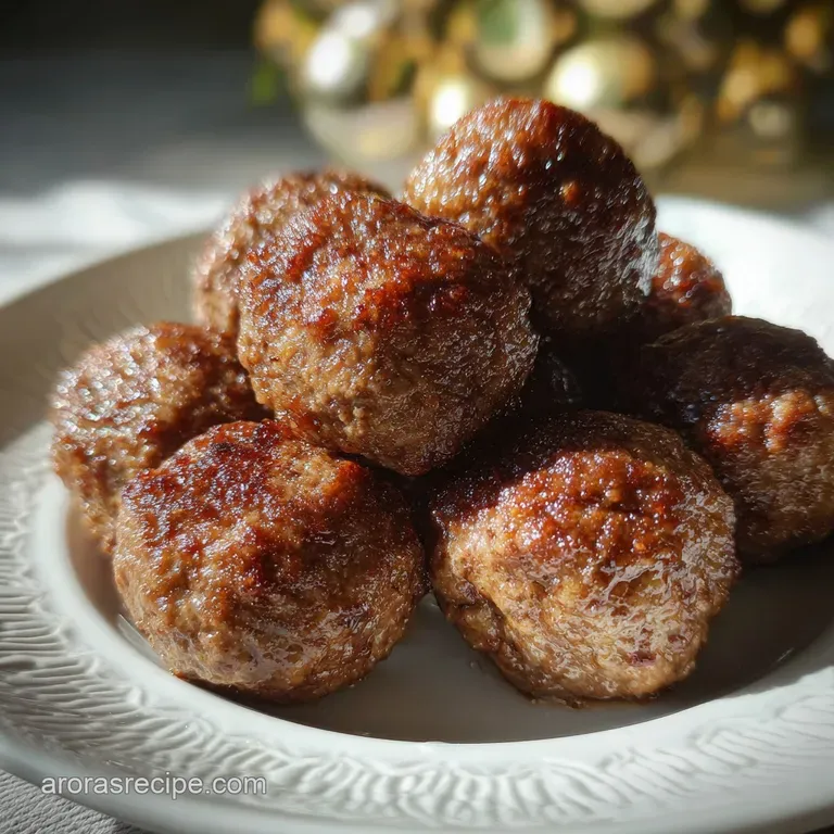 Simple Ground Beef Meatballs Recipe with Golden Crust