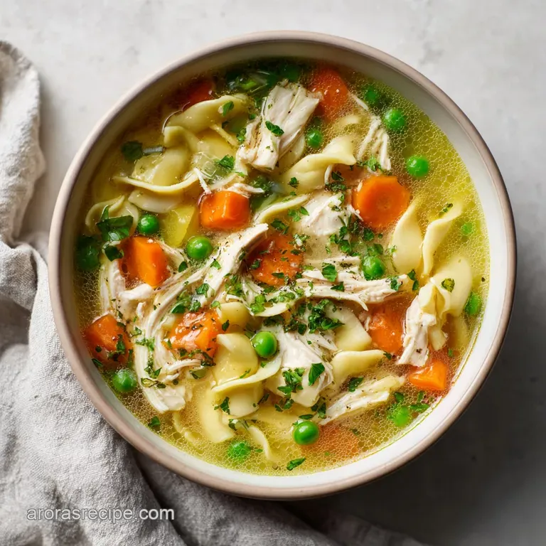 Crockpot Chicken Noodle Soup: Silky and Tender