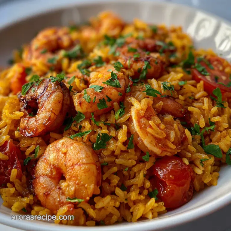 Shrimp and Rice: Smoky Saffron Tomato Pilaf