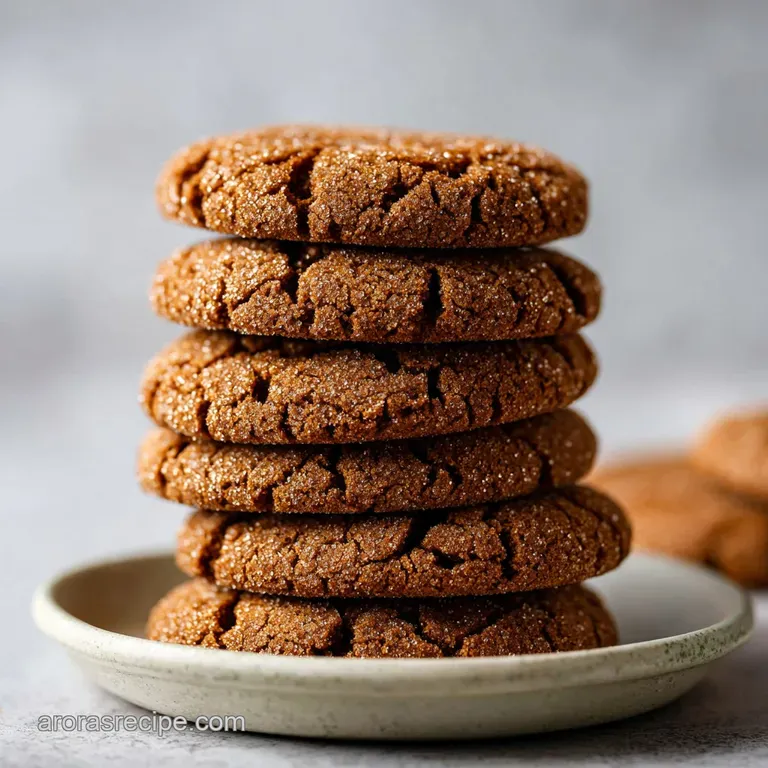 Three dark brown, crinkled cookies stacked neatly on a white ceramic plate beside a steaming cup of coffee.