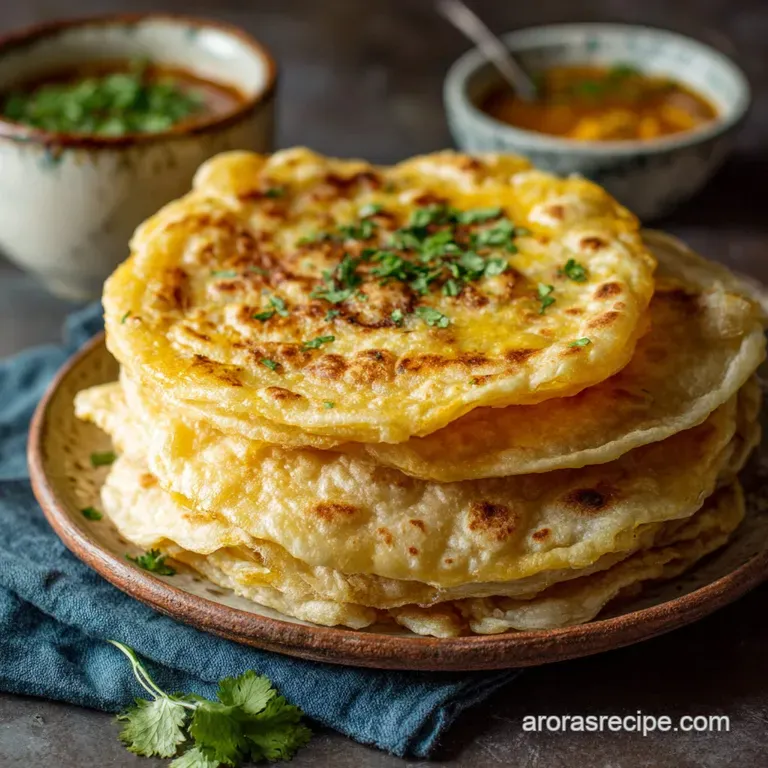 Authentic Dhalpuri Roti the Ultimate Stuffed Trinidadian Flatbread presentation