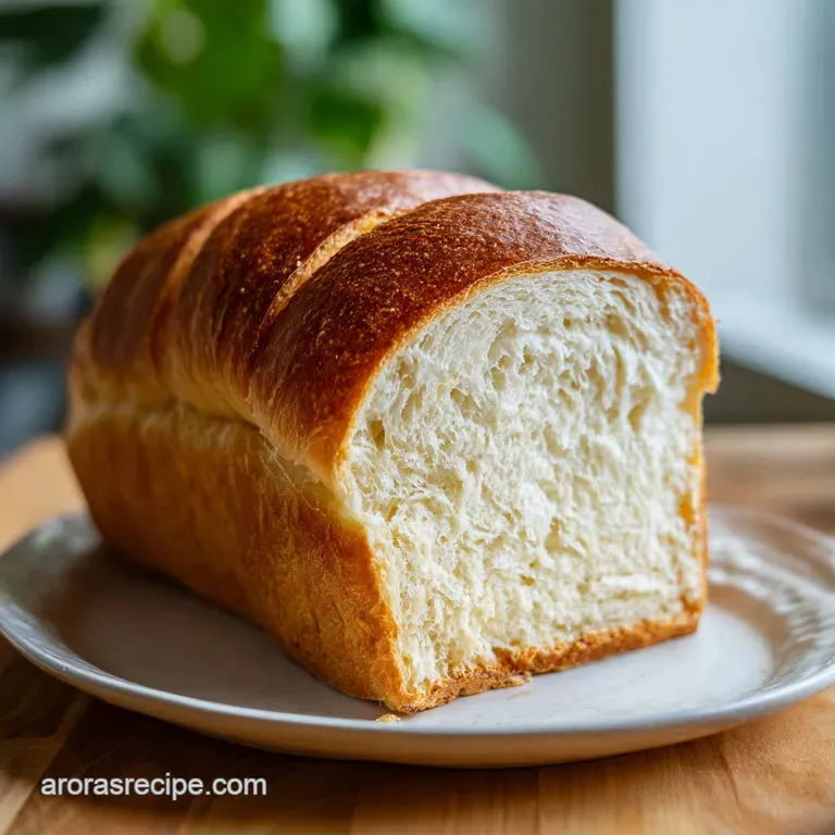 Slices of soft sourdough bread on a white plate, showcasing the open crumb and slightly chewy crust, ready to eat.